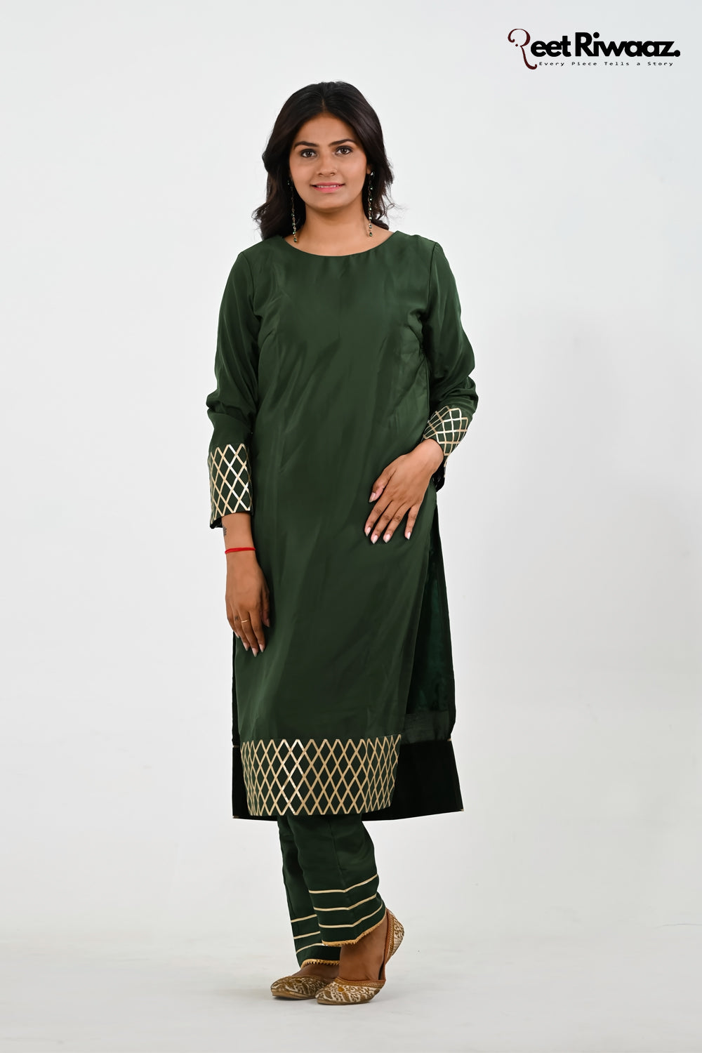 Dark Emerald Gotta Work Suit With Straight Pant