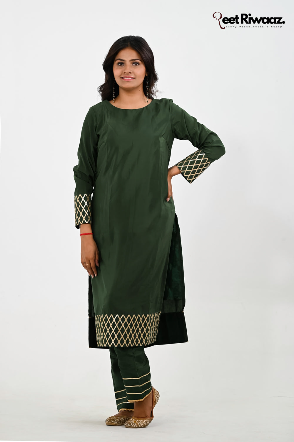 Dark Emerald Gotta Work Suit With Straight Pant