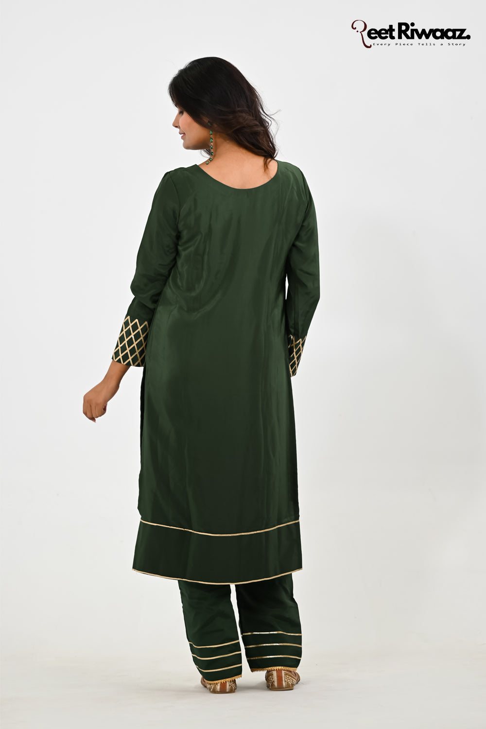 Dark Emerald Gotta Work Suit With Straight Pant