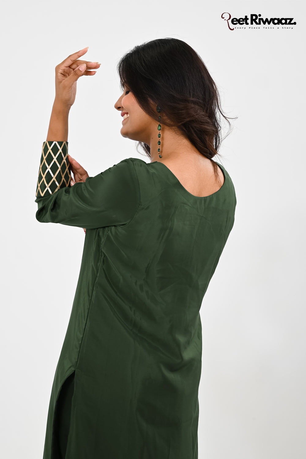 Dark Emerald Gotta Work Suit With Straight Pant
