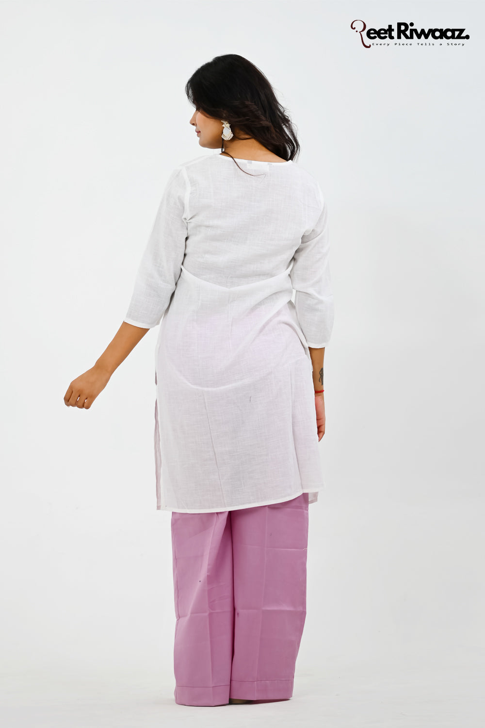 Pure Cotton Suit With Pocket Design Palazzo Set