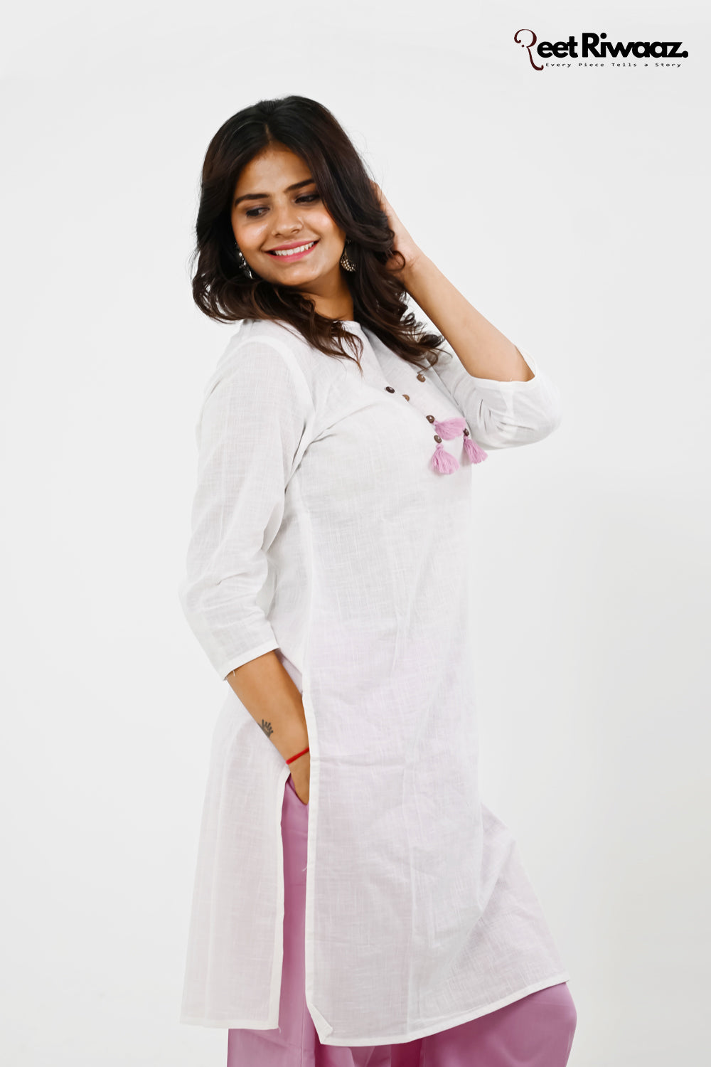 Pure Cotton Suit With Pocket Design Palazzo Set