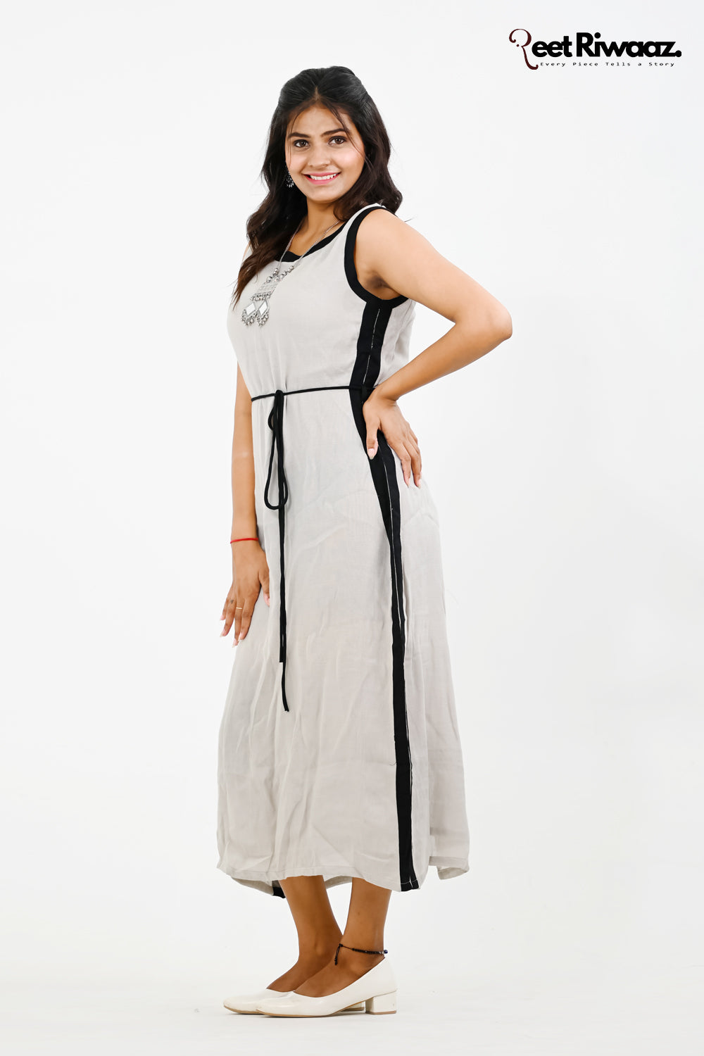 Black And Grey One Piece Elegant Dress