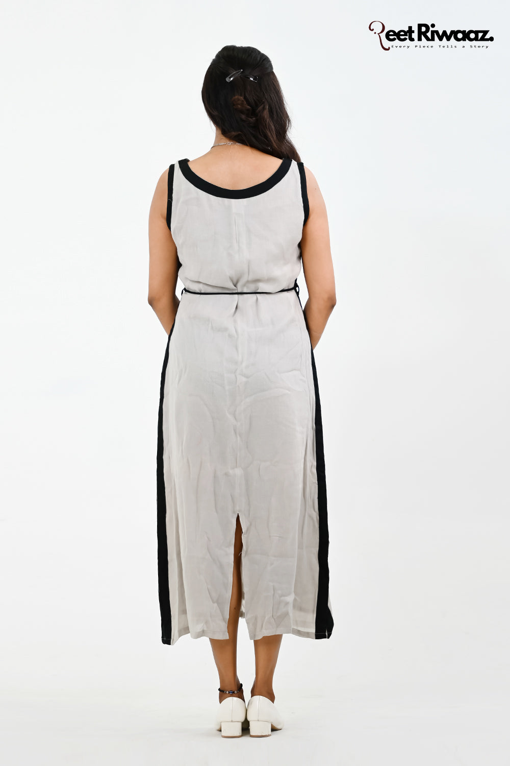 Black And Grey One Piece Elegant Dress
