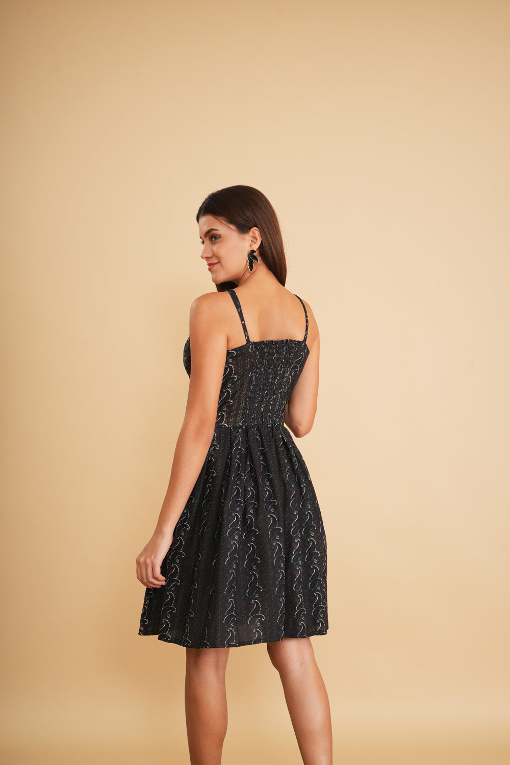Black Fit and Flare Mini Dress