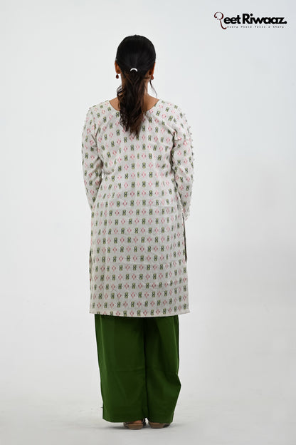 Pure Cotton Suit With Pocket Design Palazzo Set