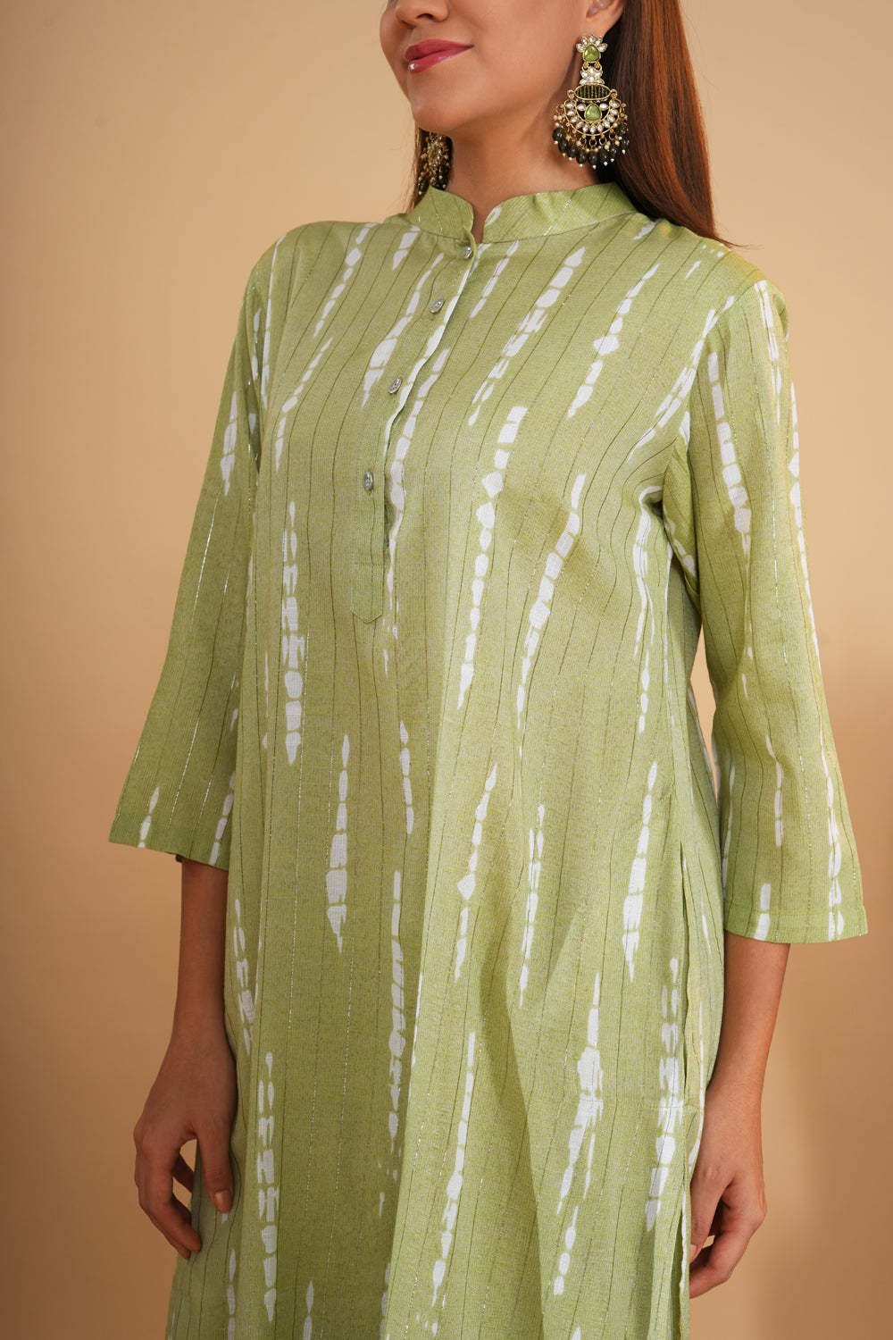Pistachio Green Printed Pakistani Kurta Set
